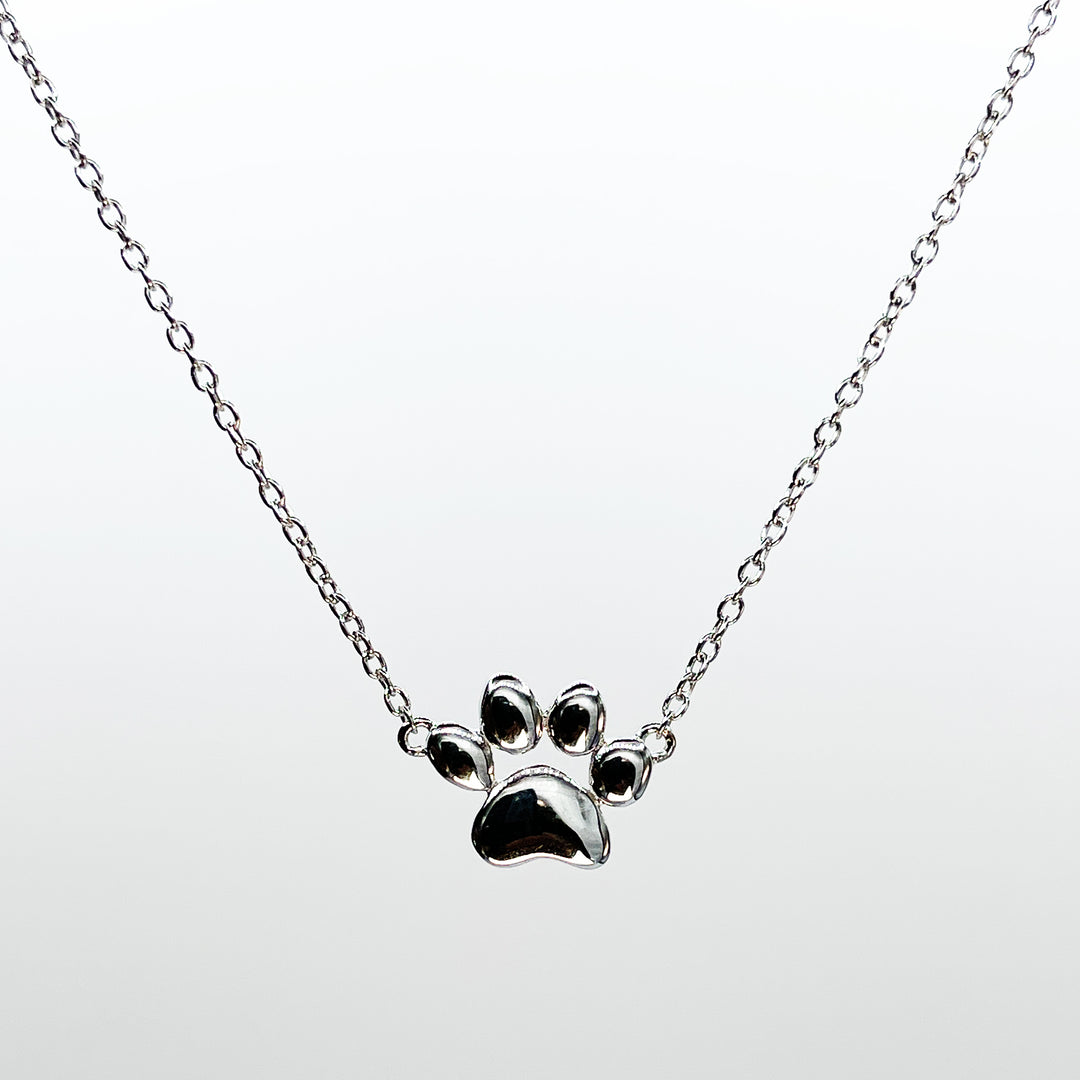 Doggies Paw Necklace - Silver