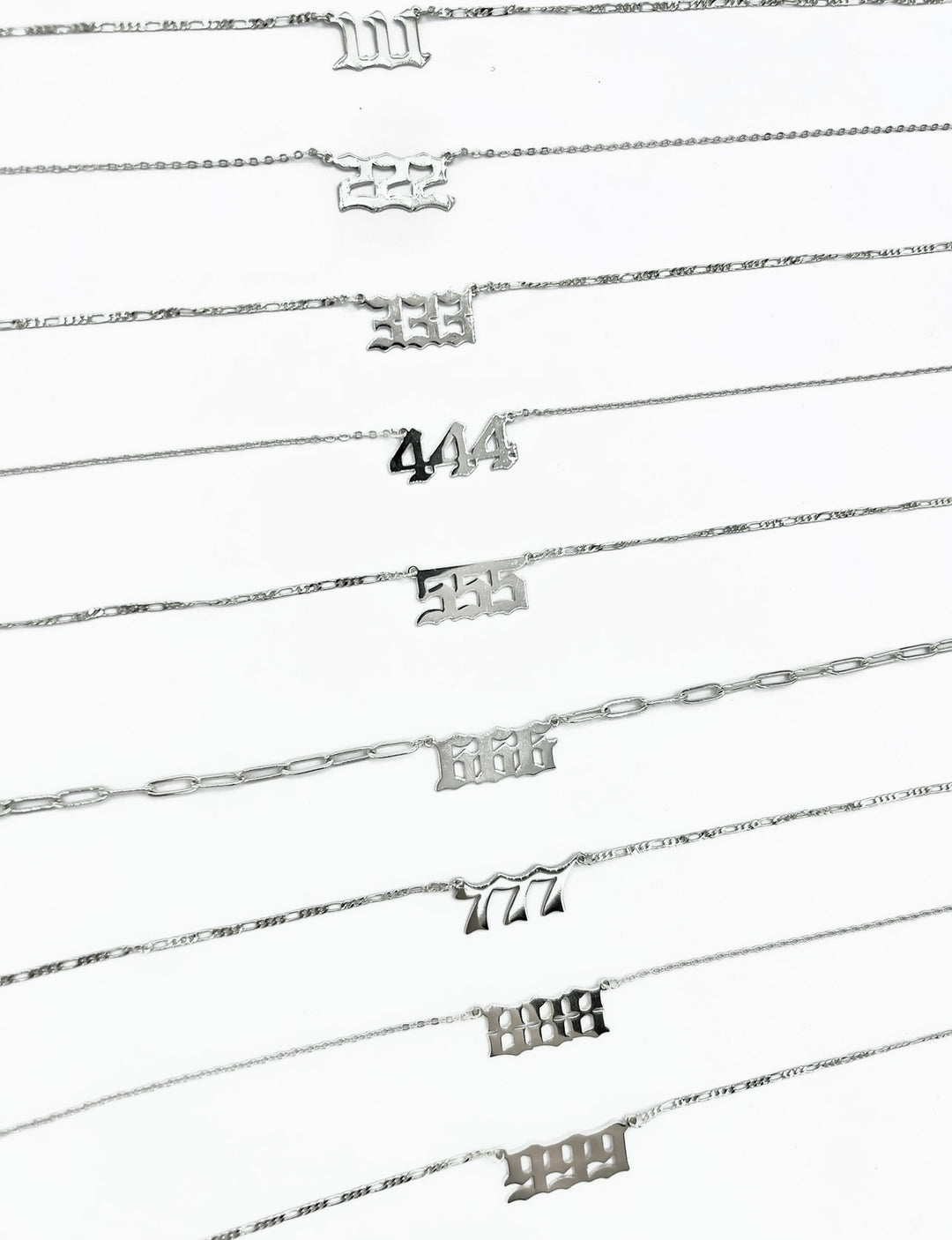 Angel Number Necklace - Silver