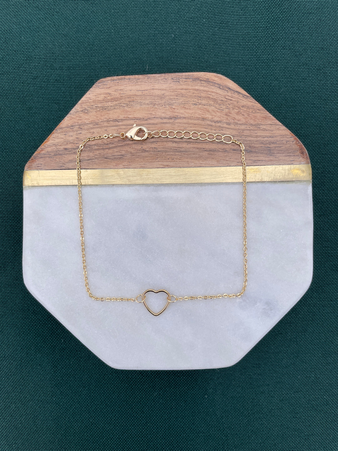 Outlined Heart Bracelet/Anklet