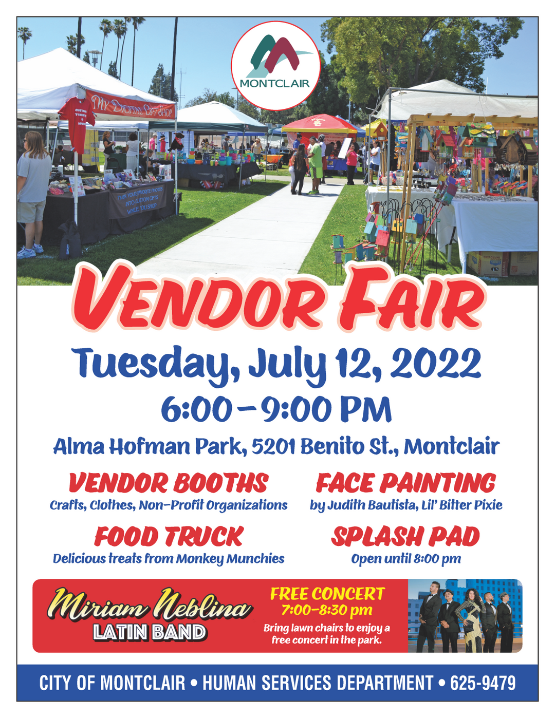 NEW POP UP: 2022 Montclair Vendor Fair - July 12 6pm - 9pm