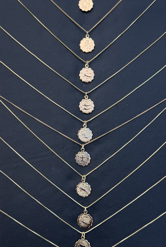 Small Zodiac Medallion Necklace