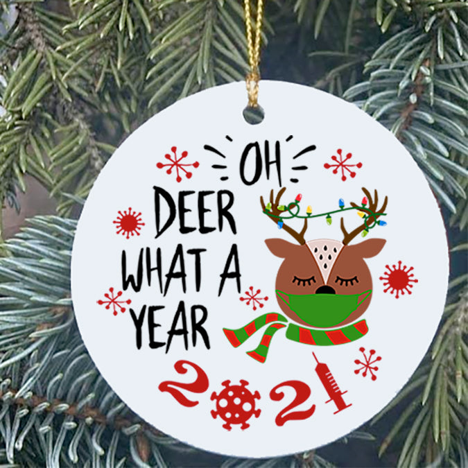 2021 Christmas Ornament - Oh Deer What a Year