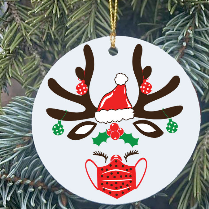 2021 Christmas Ornament - The Masked Reindeer