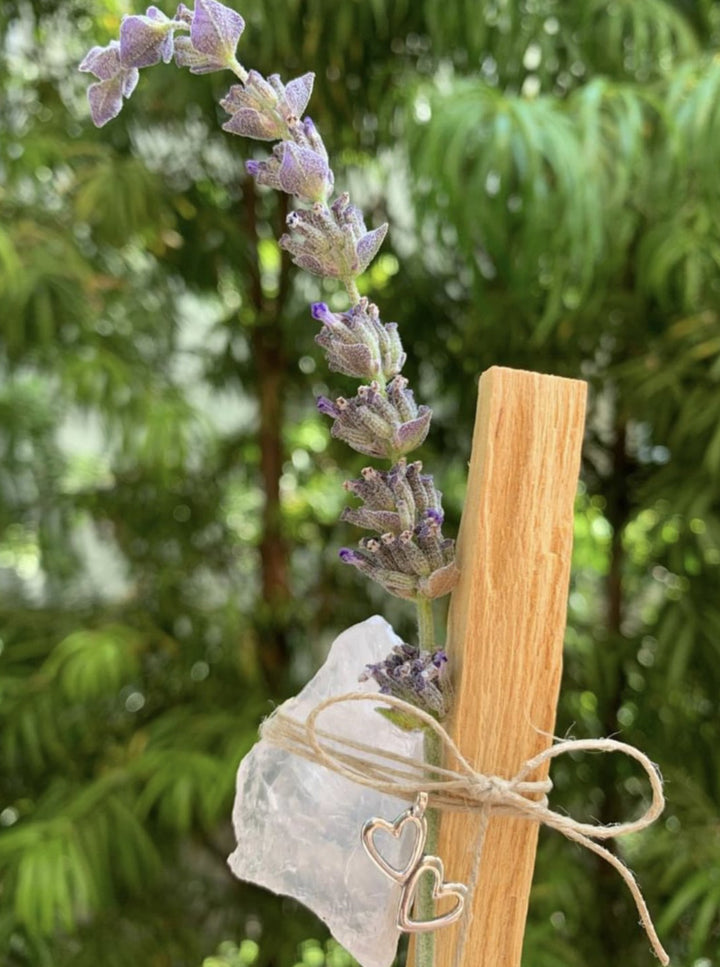 Rose Quartz x Palo Santo x Lavender Smudge Stick Bundle