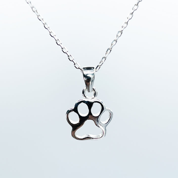 Doggie Hollow Paw Necklace