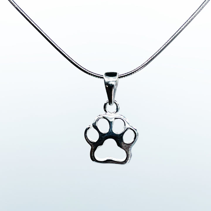 Doggie Hollow Paw Necklace