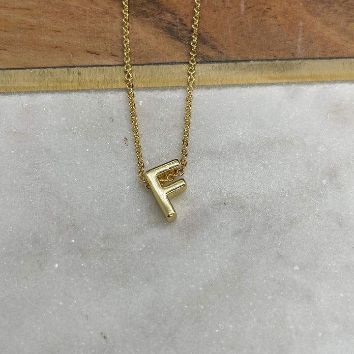 Initial Block Necklace