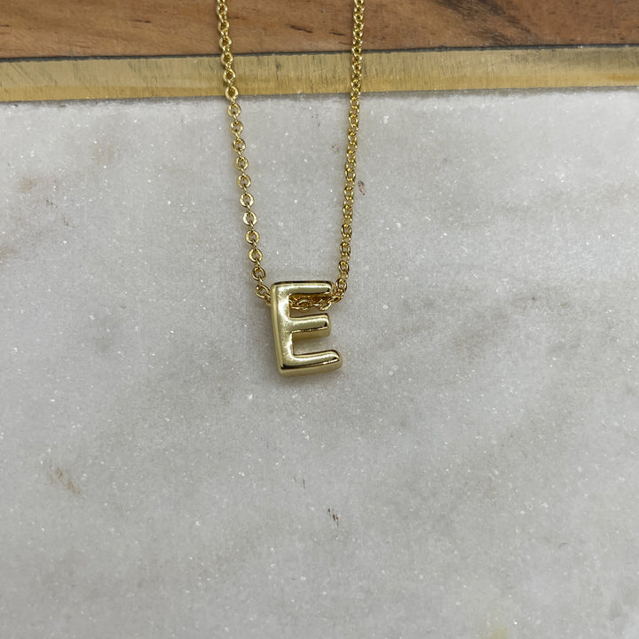 Initial Block Necklace