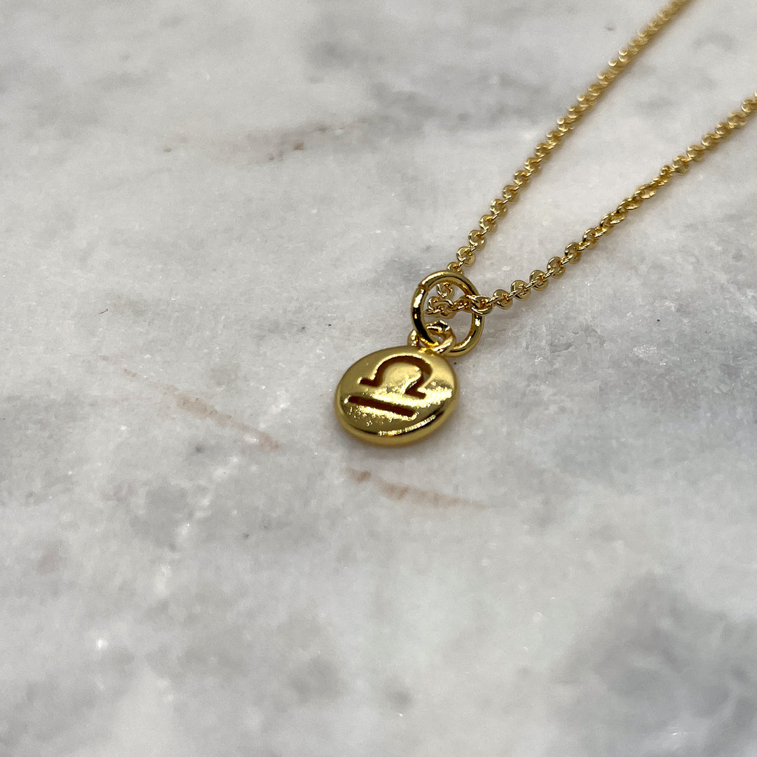 Tiny Zodiac Necklace - Gold