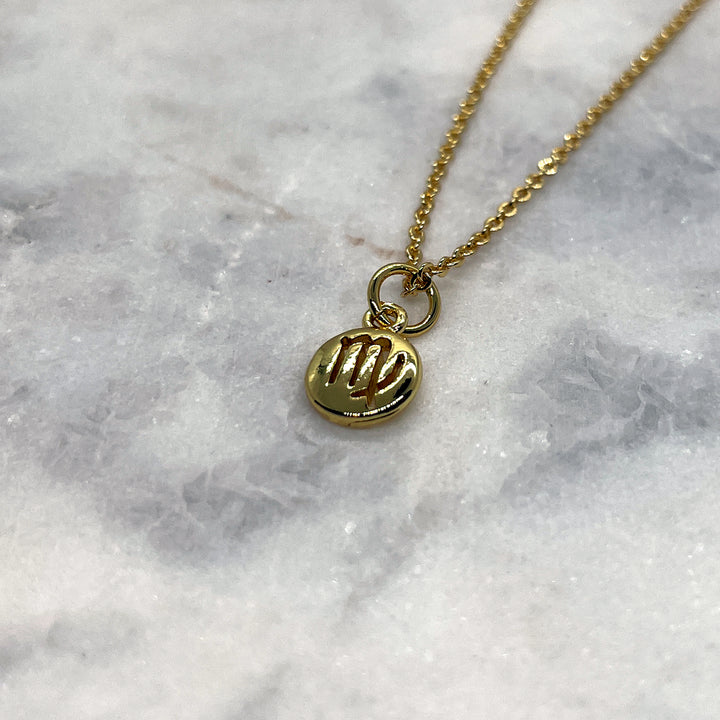 Tiny Zodiac Necklace - Gold