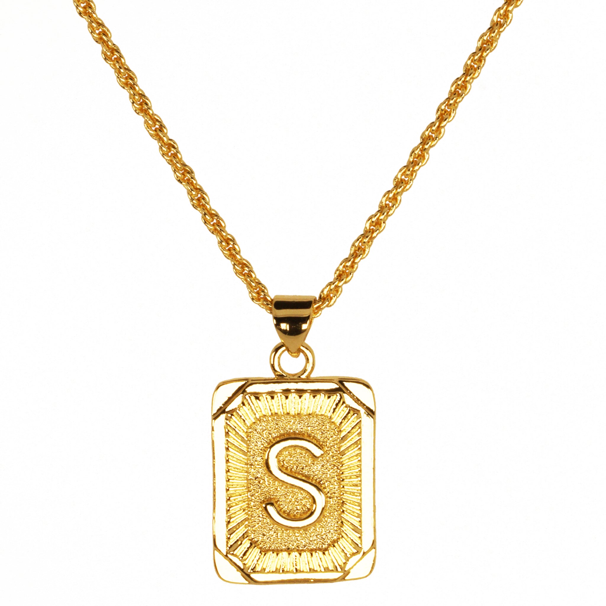 Bracha Royal Initial Card Necklace – Southern Charm Clothing