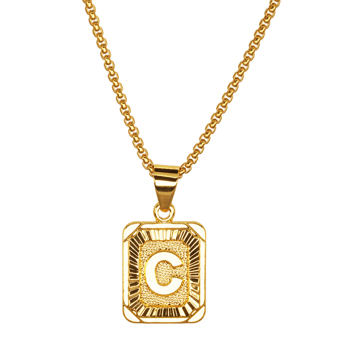 Initial Card Necklace