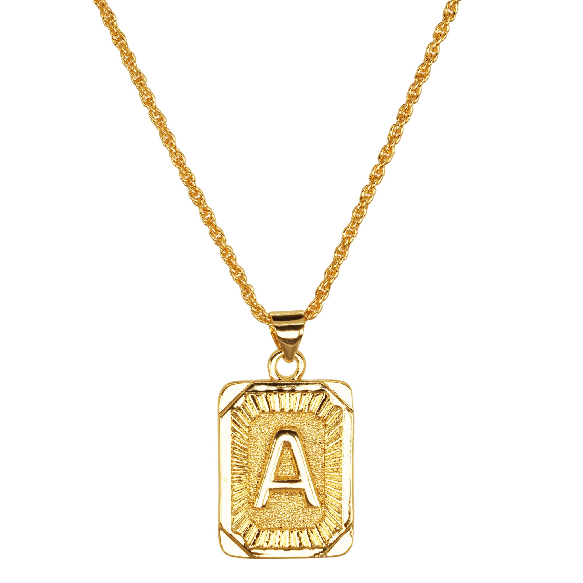 Gold Necklace Letter Pendant - Shop on Pinterest