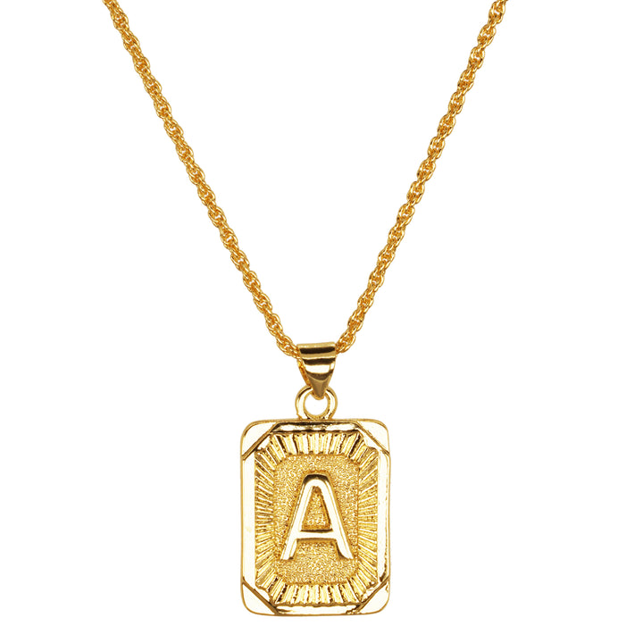 Initial Card Necklace