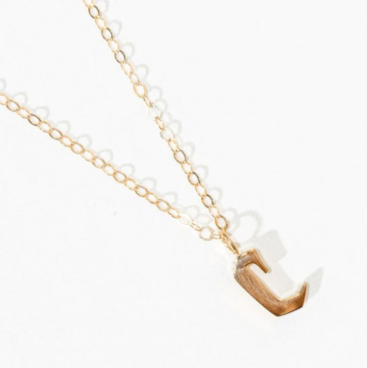 Lowercase Old English Initial Necklace