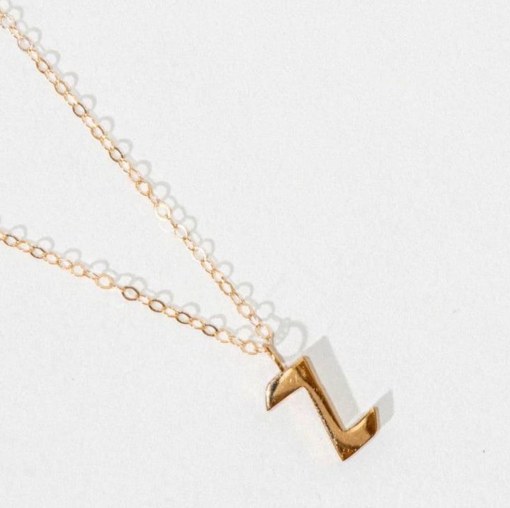 Lowercase Old English Initial Necklace