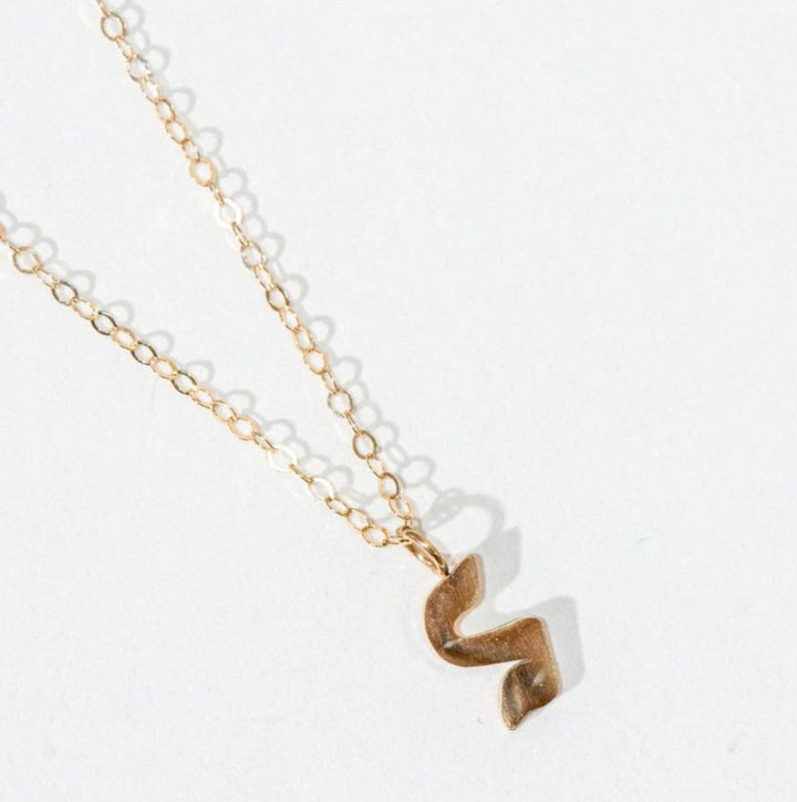 Lowercase Old English Initial Necklace