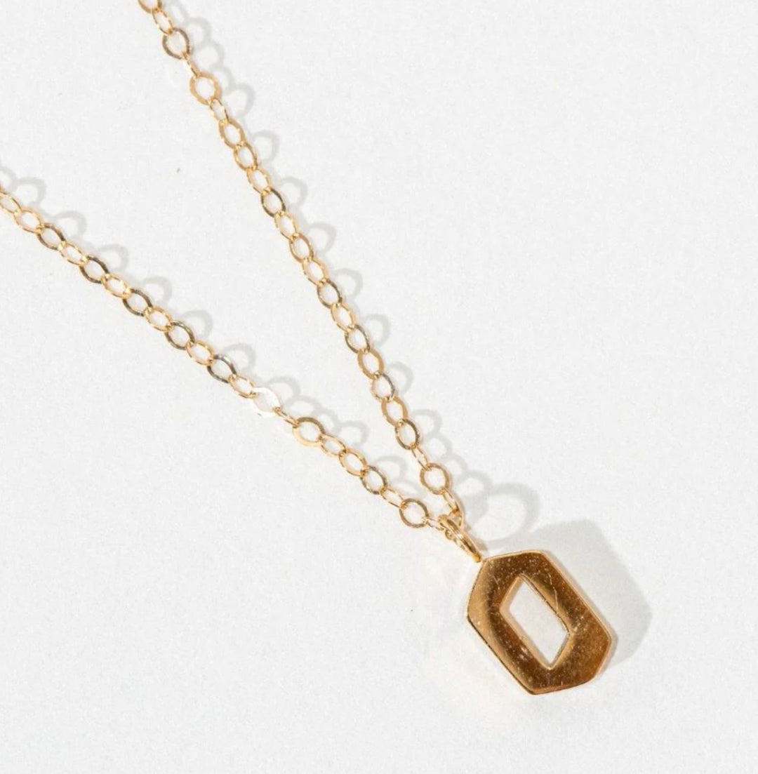 Lowercase Old English Initial Necklace