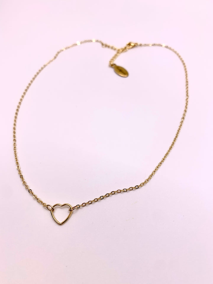 Outlined Heart Necklace