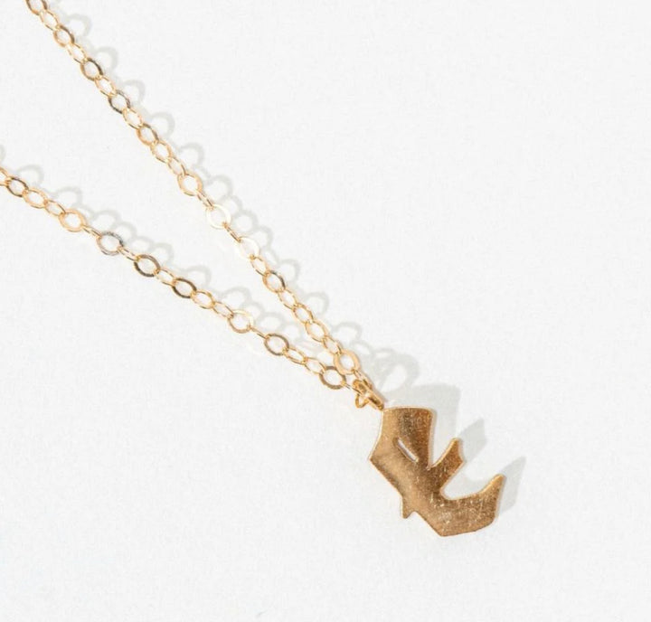 Lowercase Old English Initial Necklace